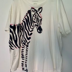 Anthropologie Zebra 🦓 t-shirt size XL